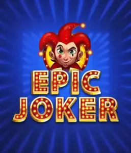 Enter the energetic world of the Epic Joker game by Relax Gaming, highlighting a playful joker with a flaming hairstyle amid a sparkling blue background. This graphic portrays the fun and excitement of classic slots, perfect for those who love traditional gameplay, delivering a delightful gaming experience.